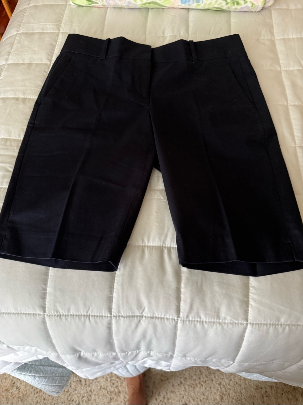 Ann Taylor Black Tailored Bermuda Shorts
